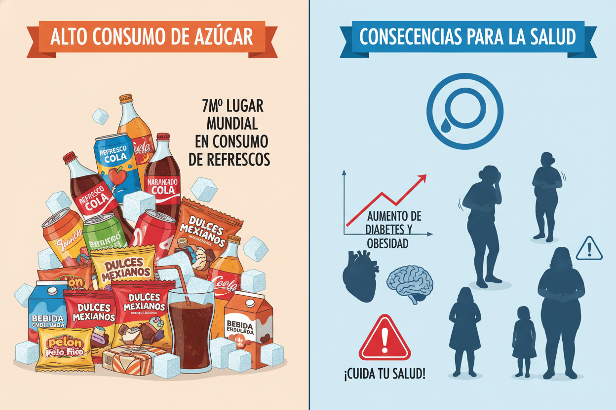 🍭 El alto consumo de azúcar en México y sus consecuencias