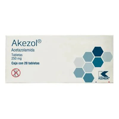 AKEZOL (ACETAZOLAMIDA) 250MG C/20TABLETAS