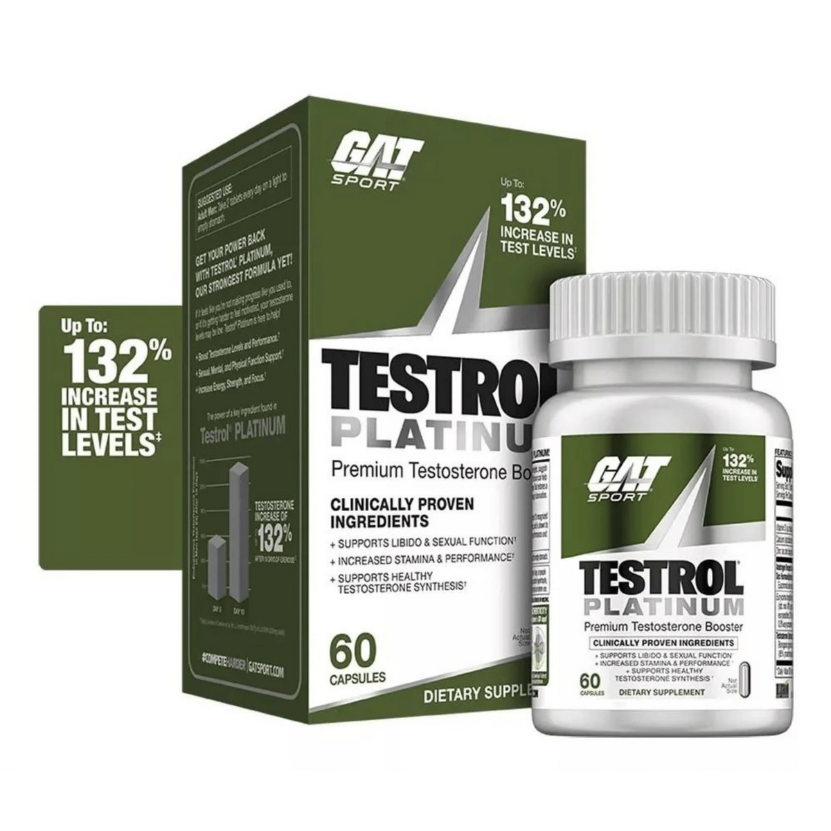 GAT TESTROL PLATINUM 60 CAPSULAS