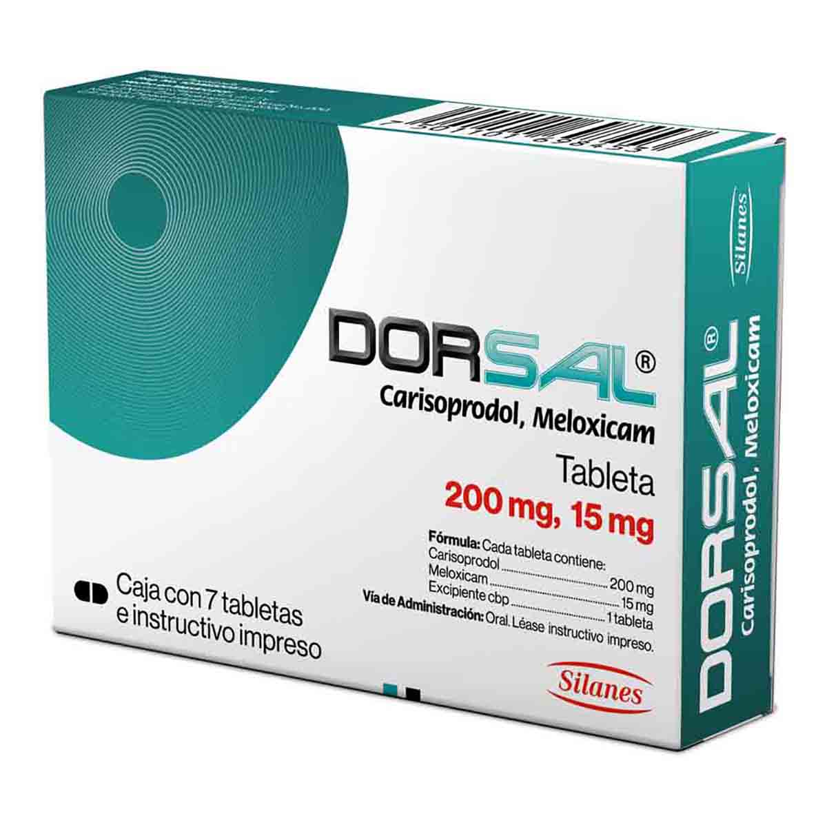 DORSAL (CARISOPRODOL/MELOXICAM) 200MG/15MG 7TABLETS