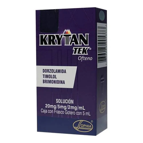 KRYTAN TEK (DORZOLAMIDE, TIMOLOL, BRIMONIDINE) 20MG/5MG/2MG DROPPER