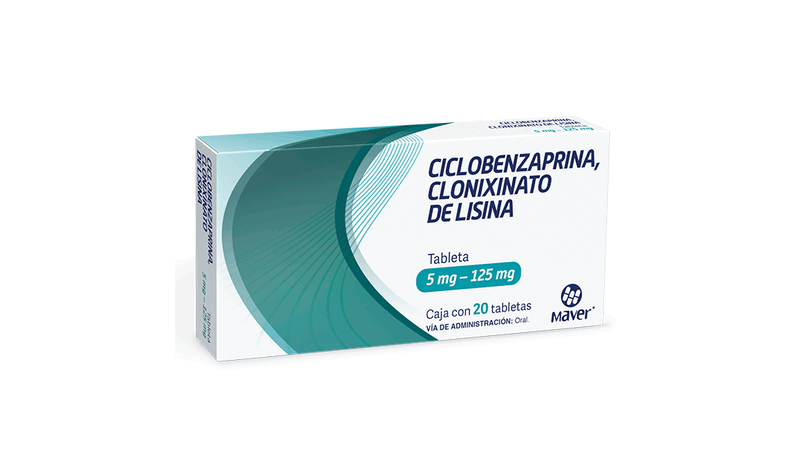 CYCLOBENZAPRINE, LYSINE CLONIXINATE 5MG/125MG 20 TABLETS
