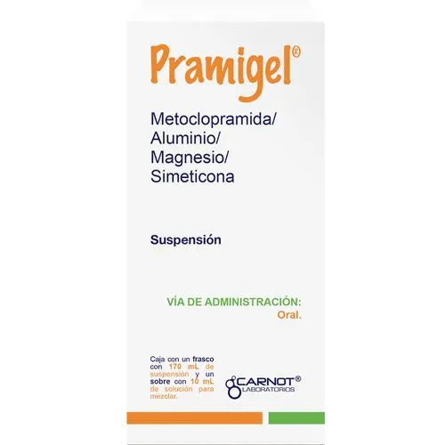 PRAMIGEL (METOCLOPRAMIDE/ALUMINUM/MAGNESIUM/SIMETHICONE) SUSP 180ML