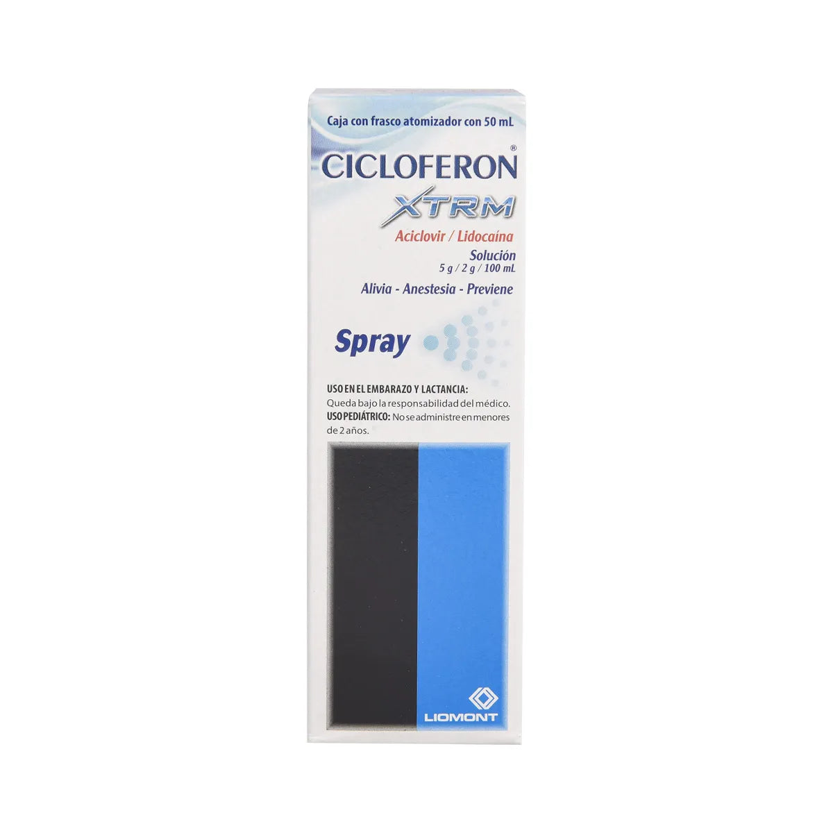 CICLOFERON XTRM (ACYCLOVIR/LIDOCAINE) 5/2G SOL SPRAY 50 ML