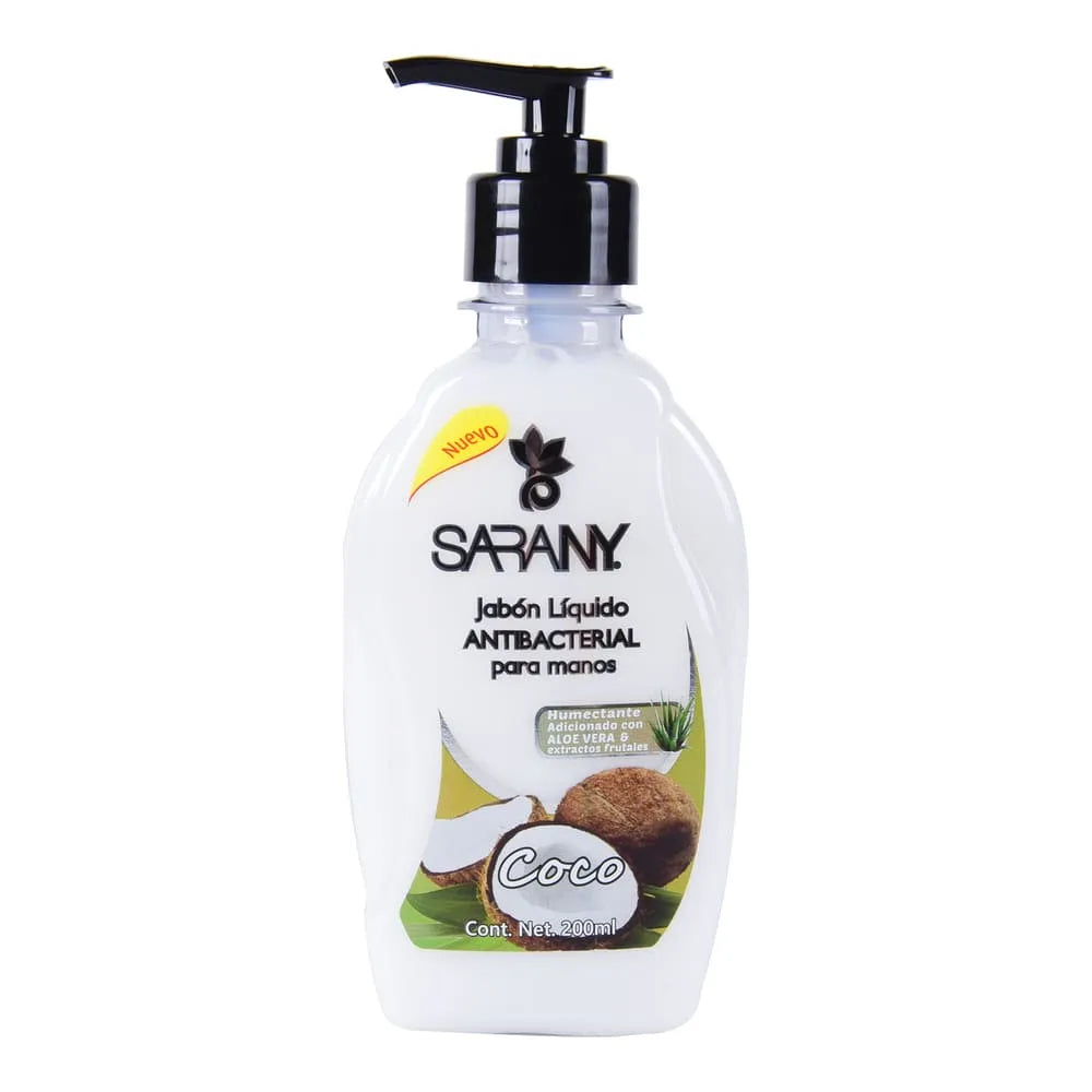 JABÓN LÍQUIDO ANTIBACTERIAL SARANY COCO 200ML