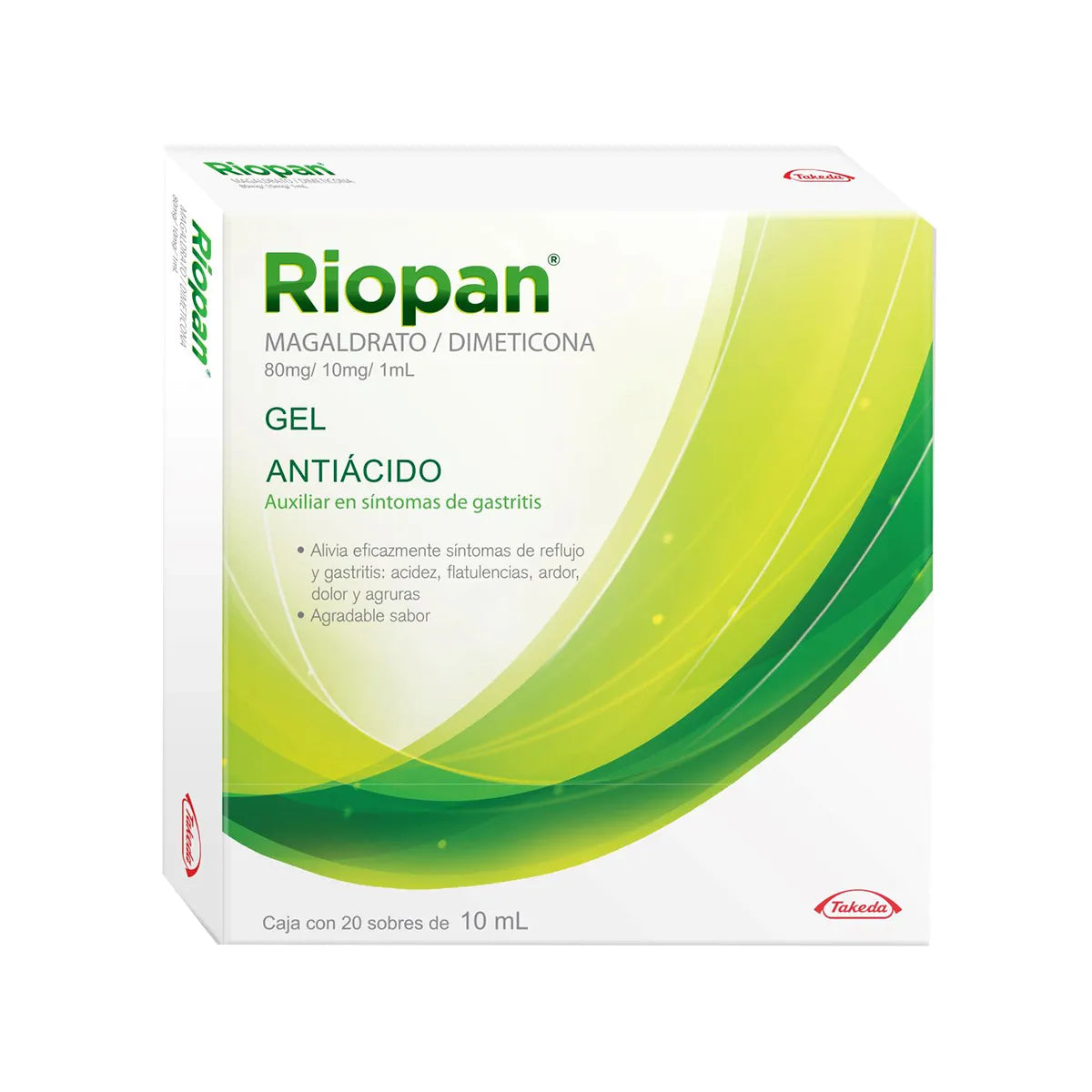 RIOPAN (MAGALDRATE, DIMETHICONE) 10ML 20SACHETS