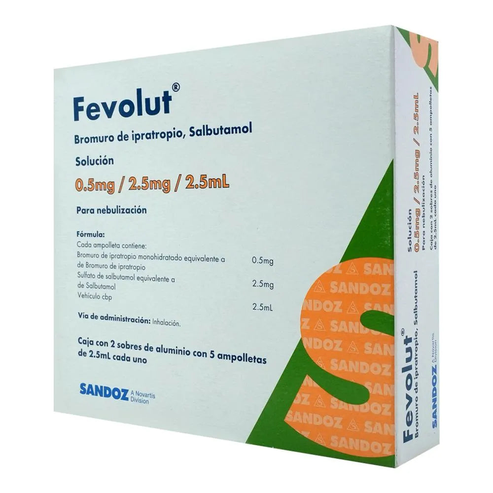FEVOLUT (IPRATROPIUM BROMIDE, SALBUTAMOL) 0.5MG/2.5MG 2 SACHETS