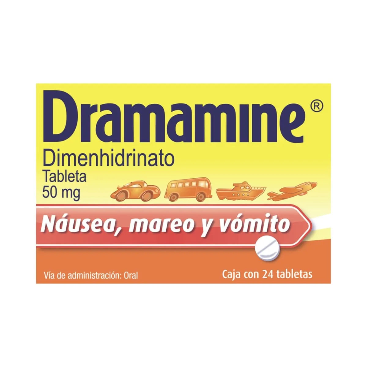 DRAMAMINE (DIMENHYDRINATE) 50MG 24 TABLETS
