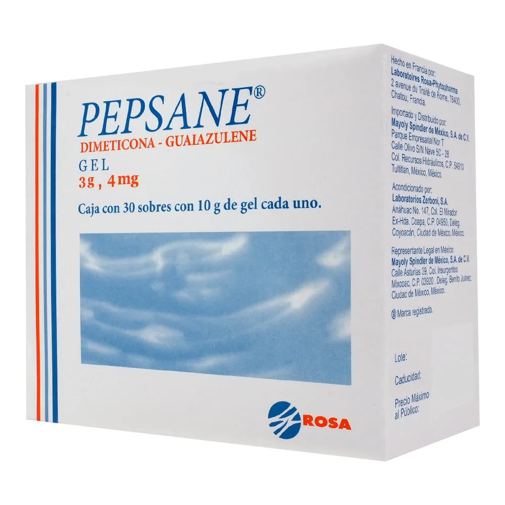 PEPSANE (DIMETHICONE, GUAIAZULENE) 3G/4MG 30 SACHETS WITH 10G GEL