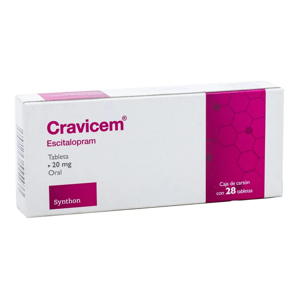 CRAVICEM (ESCITALOPRAM) 20MG 28 TABLETS