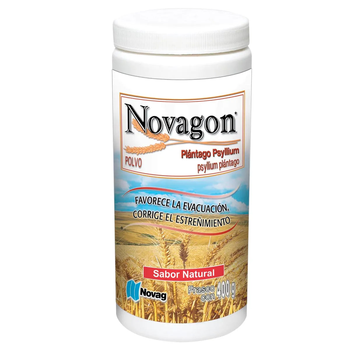NOVAGON PLÁNTAGO PSYLLIUM SABOR NATURAL POLVO 400G