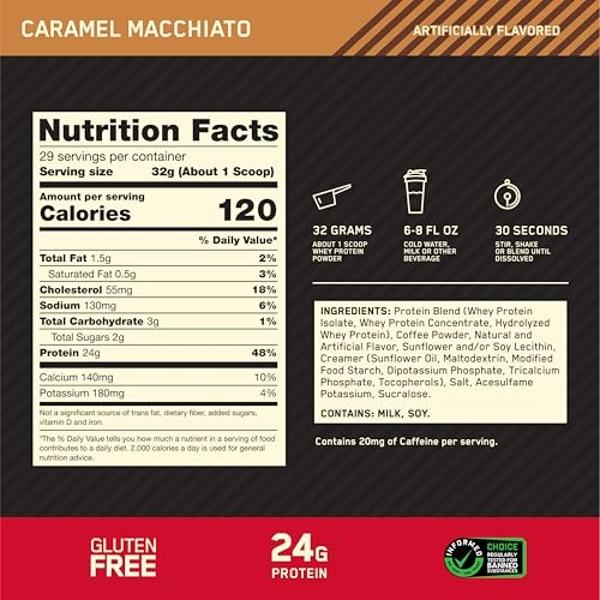 ON 100% WHEY GOLD STANDARD 2 LBS CARAMEL MACCHIATO