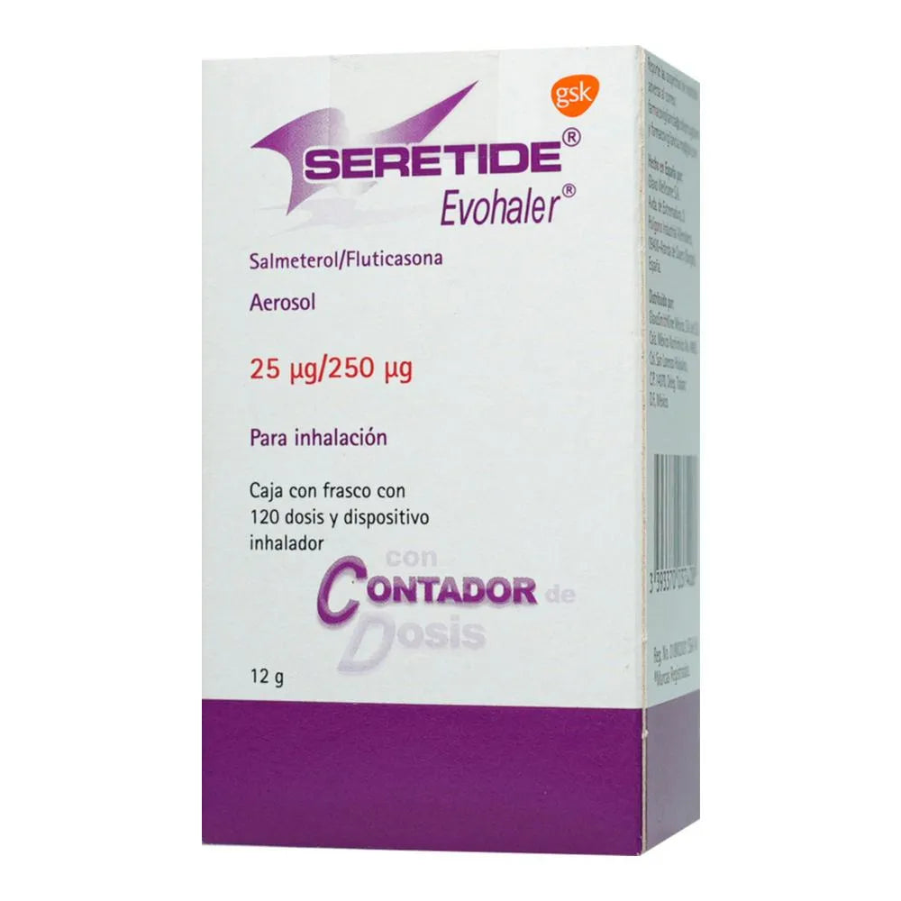 SERETIDE EVOHALER (SALMETEROL/FLUTICASONE) 25UG/250UG 120 DOSES