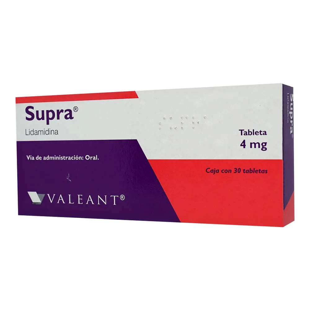 SUPRA (LIDAMIDINE) 4MG 30 TABLETS