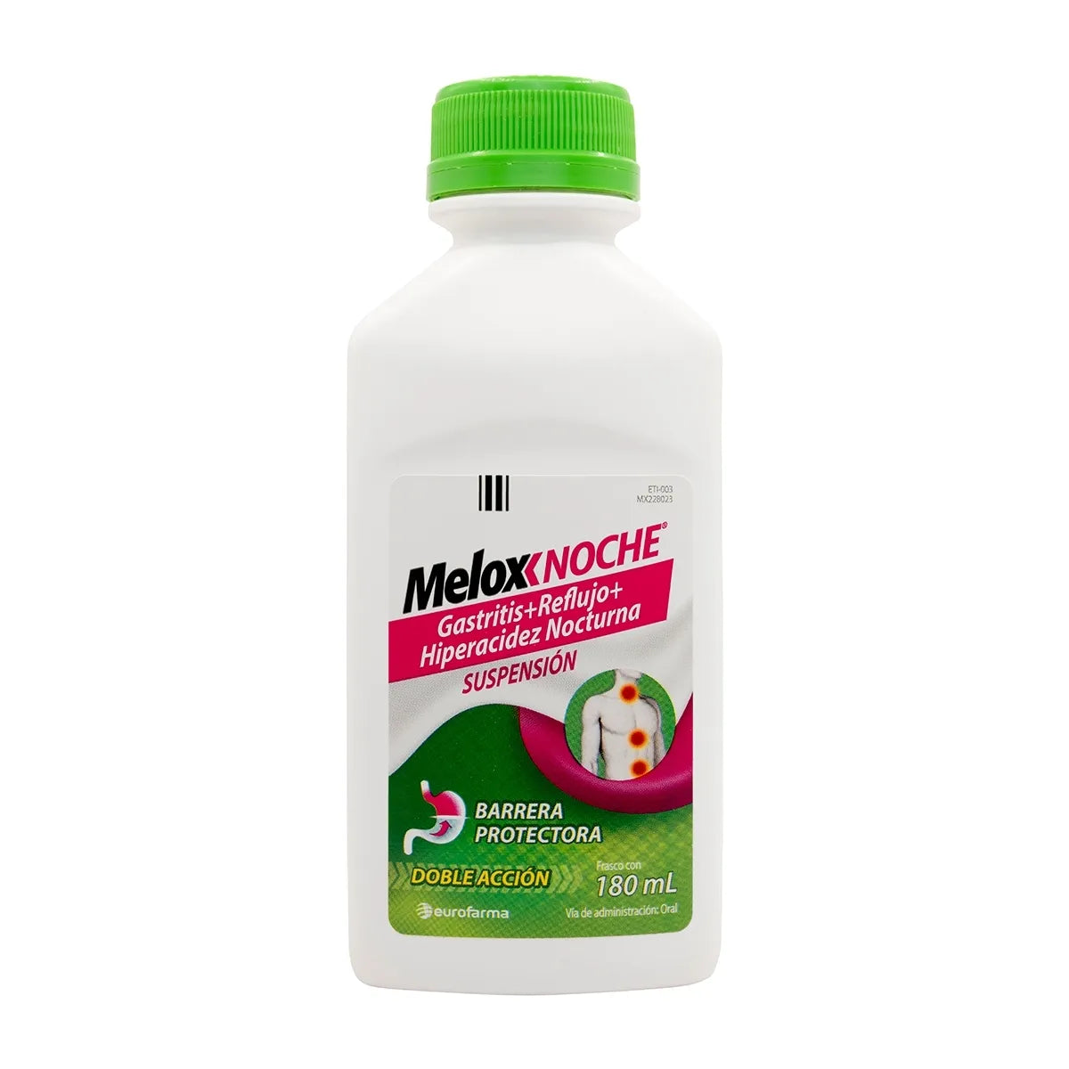 MELOX NOCHE (MAGNESIUM AND ALUMINUM ALGINATE) SUSP 180ML