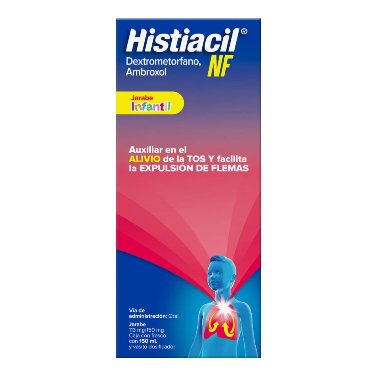 HISTIACIL INFANTIL (DEXTROMETHORPHAN/AMBROXOL) SYRUP 150ML