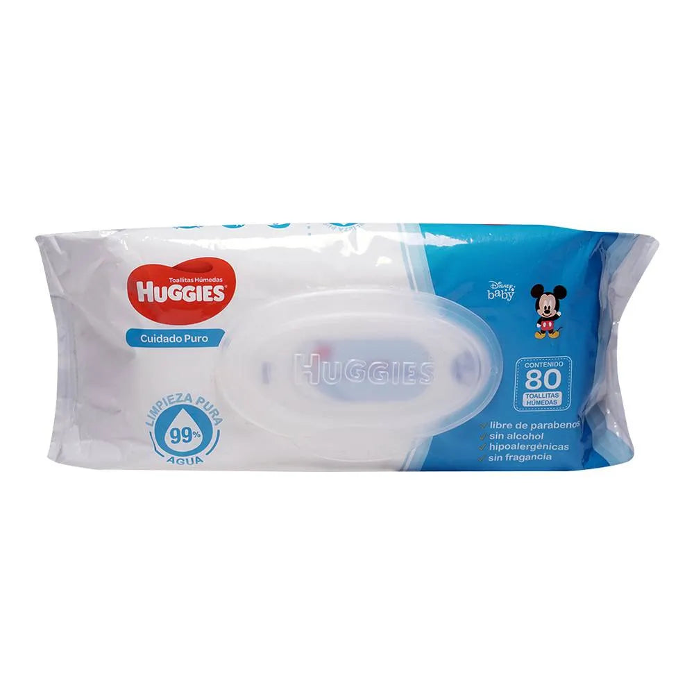 HUGGIES PURE CARE WET WIPES 80 COUNT