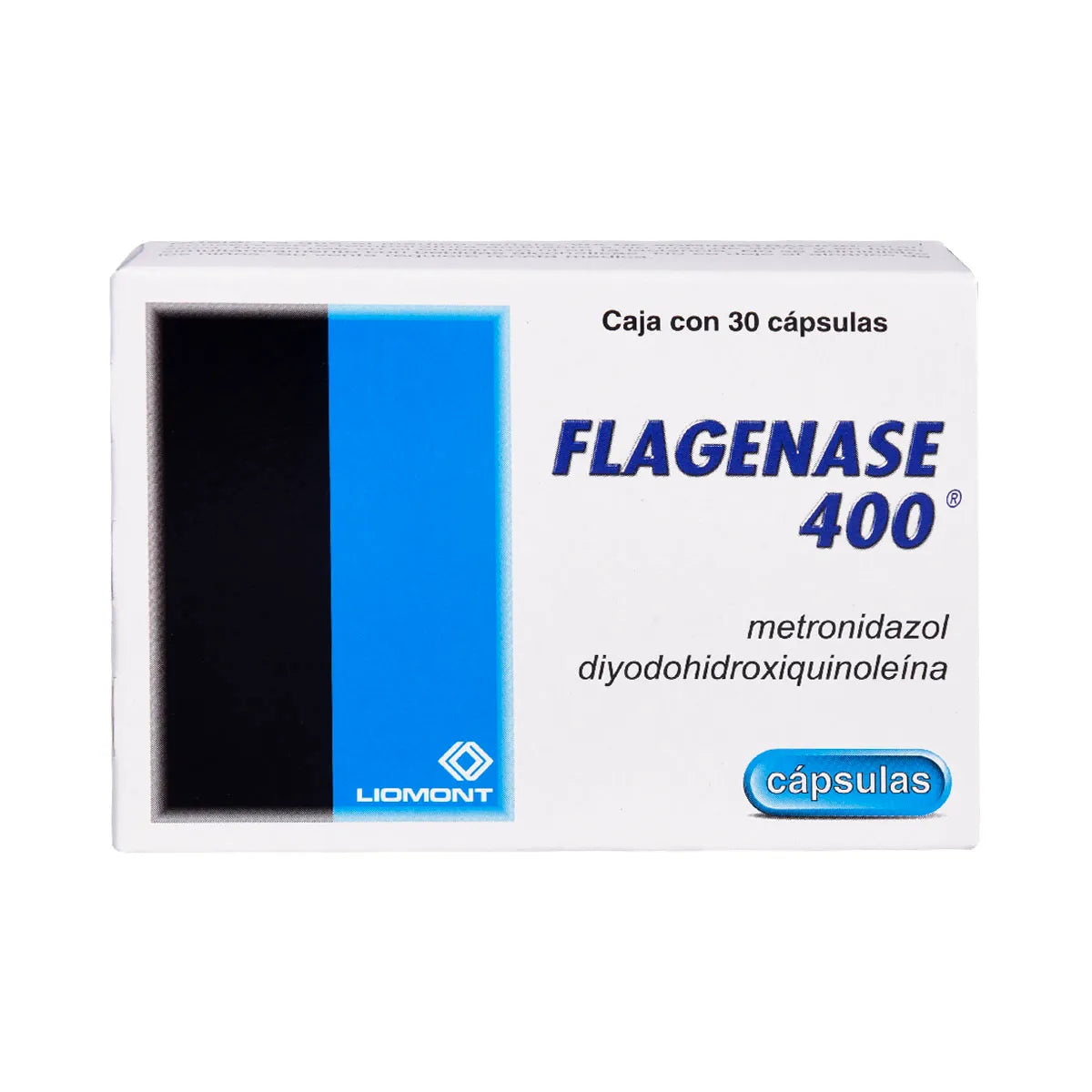 FLAGENASE 400 (METRONIDAZOLE / DIIODOHYDROXYQUINOLINE) 30 CAPSULES