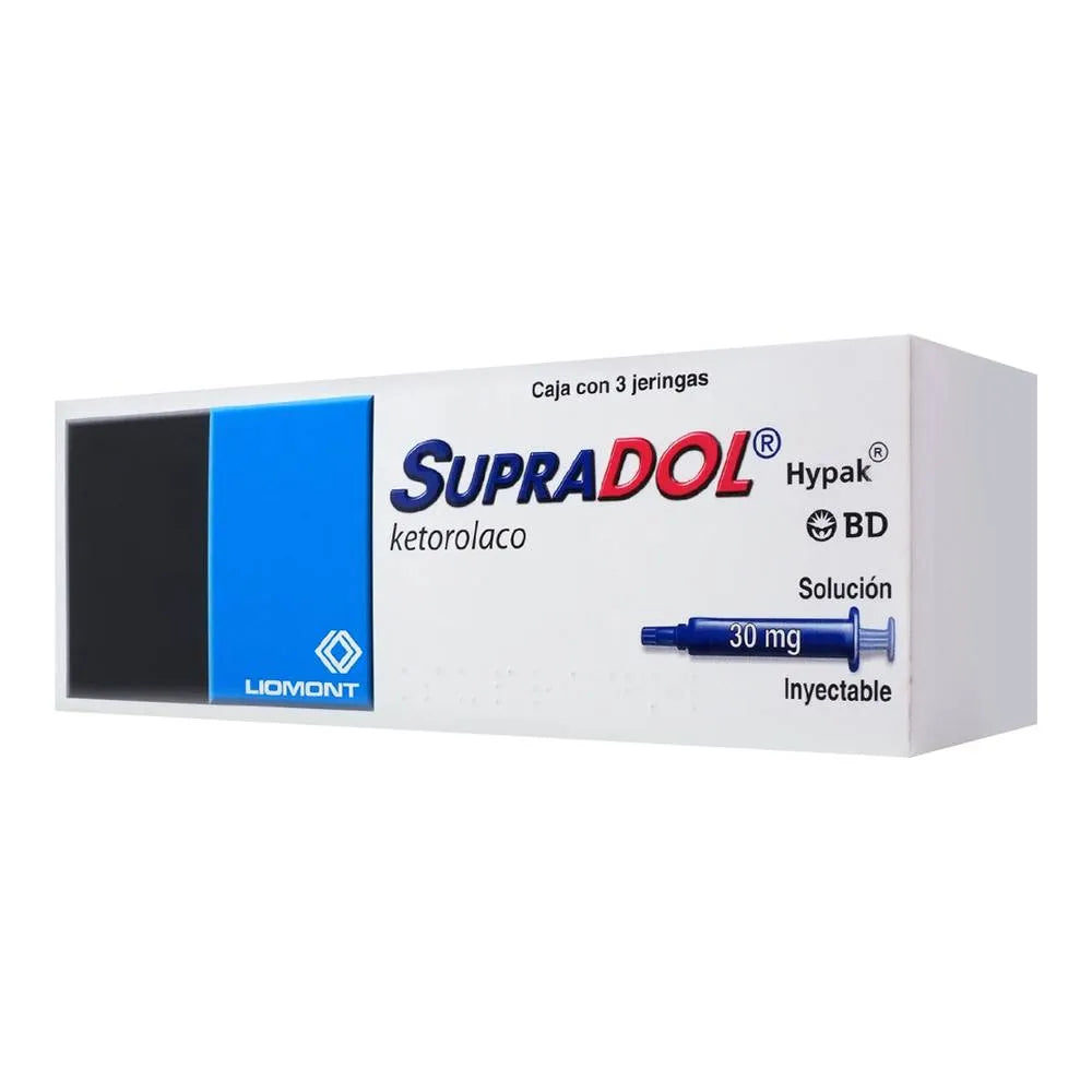 SUPRADOL HYPAK 30 MG (KETOROLAC) WITH 3 PRE-FILLED SYRINGES