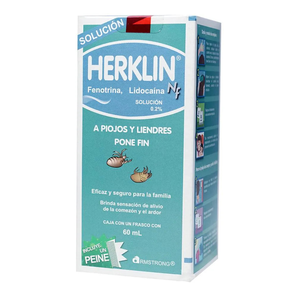 HERKLIN NF (PHENOTHRIN-LIDOCAINE) SOLUTION 0.2% 60ML