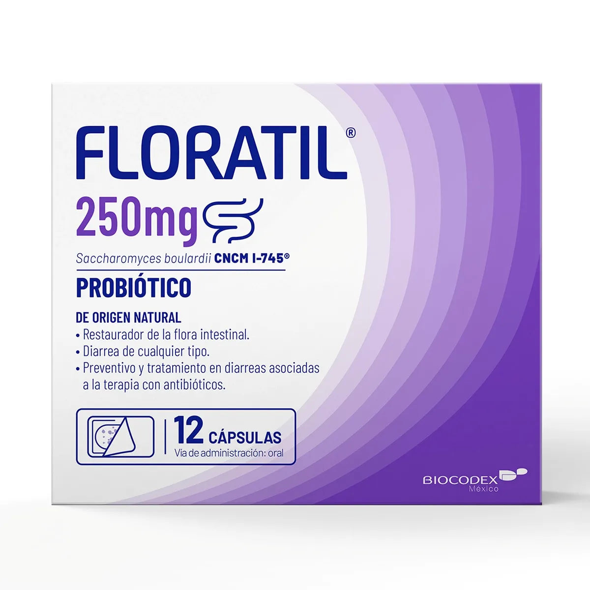 FLORATIL (SACCHAROMYCES BOULARDII) 250MG 12 CAPSULES