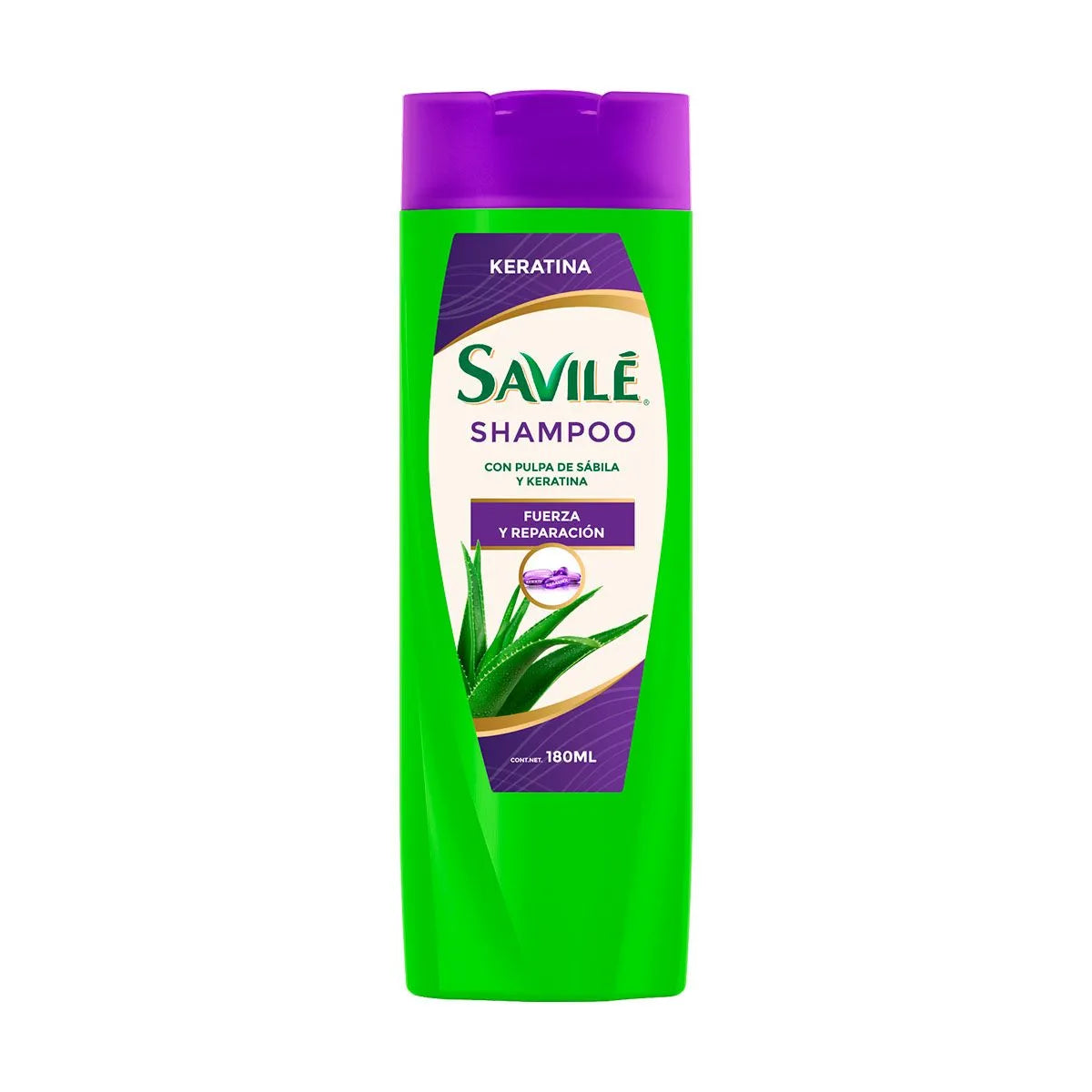 SHAMPOO SAVILE CON PULPA DE SABILA Y KERATINA 180ML