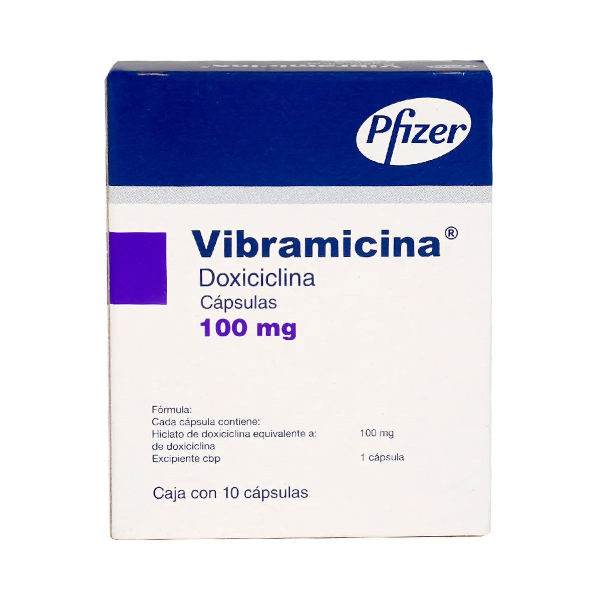 VIBRAMYCIN (DOXYCYCLINE) 100MG 10 CAPSULES