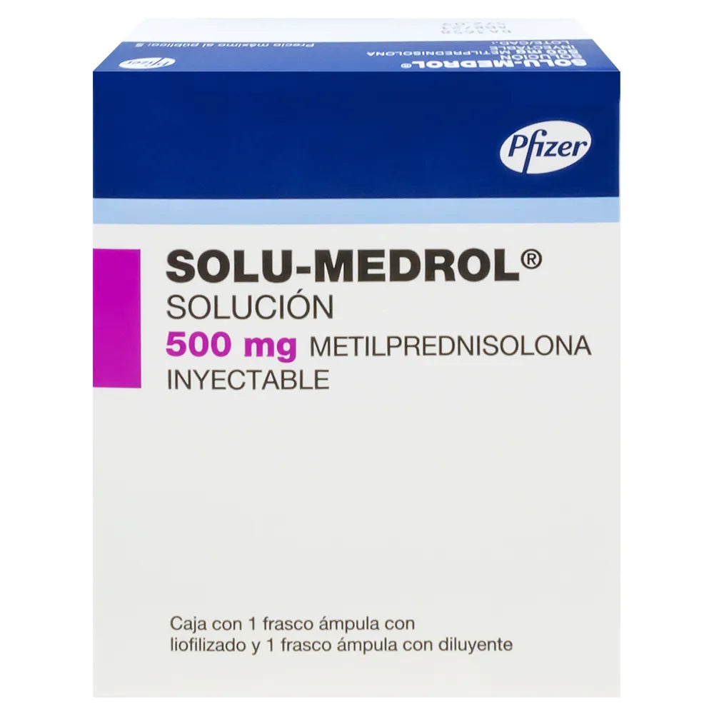 SOLU-MEDROL INJECTABLE SOLUTION (METHYLPREDNISOLONE) 500MG