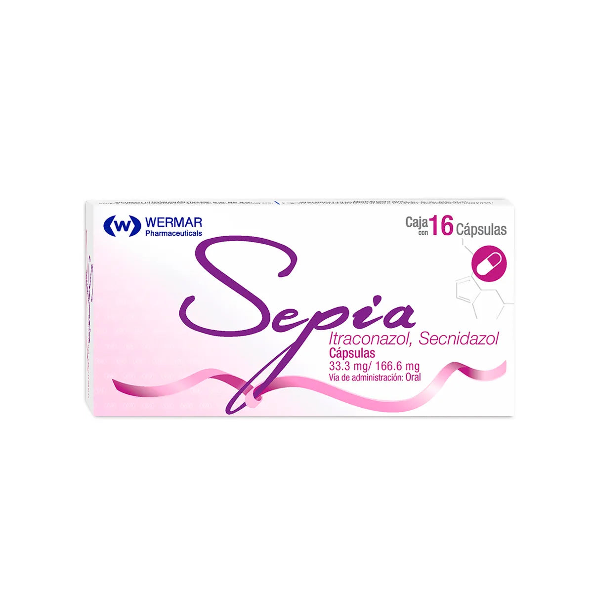SEPIA (ITRACONAZOL / SECNIDAZOLE) 33.3 MG /166.6MG 16 CAPSULES