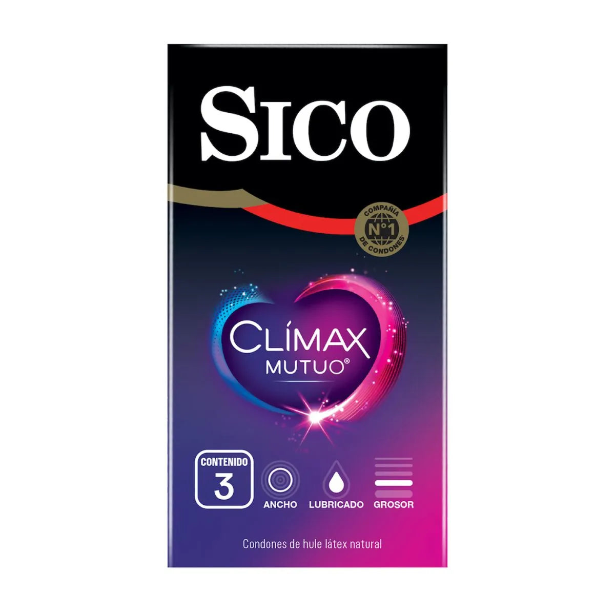 PRESERVATIVO SICO CLIMAX MUTUAL 3 PIEZAS