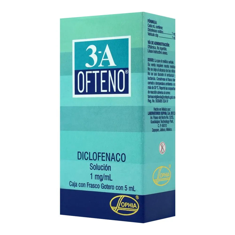 3-A OFTENO 1% SOLUTION DROPS BOTTLE 5ML