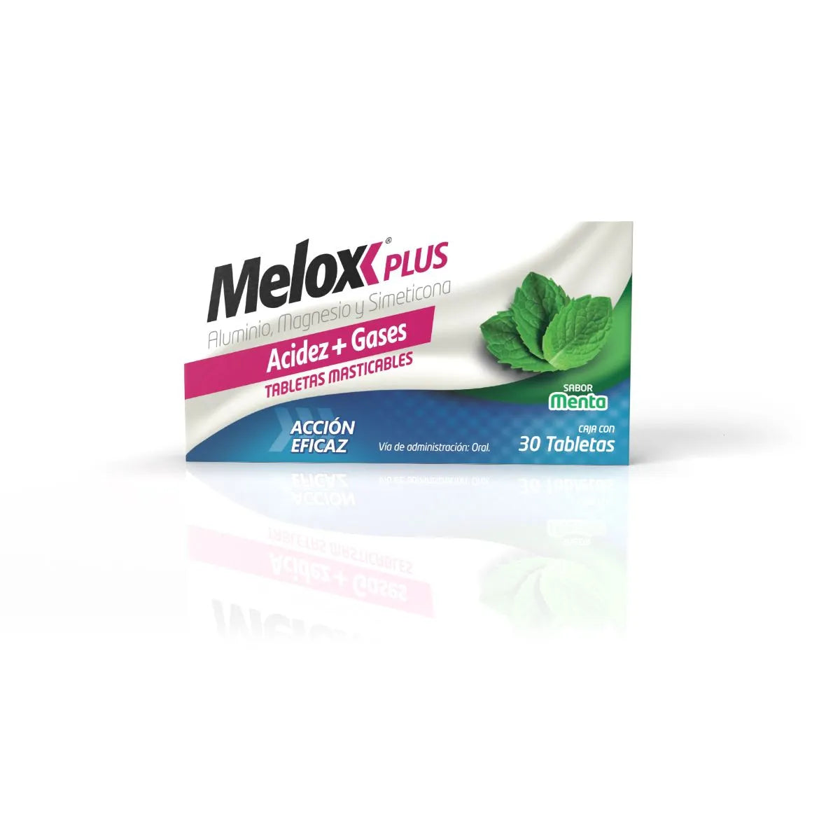 MELOX PLUS (ALUMINUM, MAGNESIUM, AND DIMETHICONE) 30 TABLETS MINT FLAVOR
