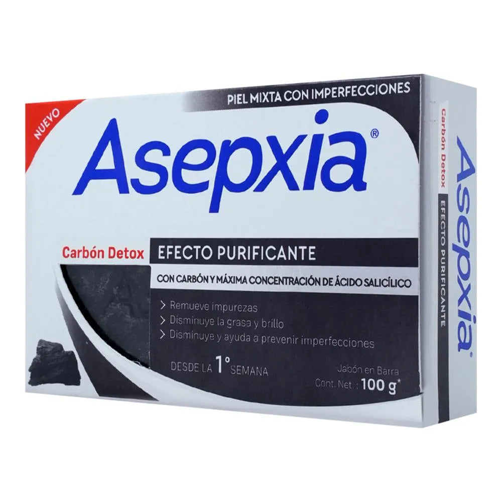 ASEPXIA CARBON DETOX COMBINATION SKIN BAR SOAP 100G
