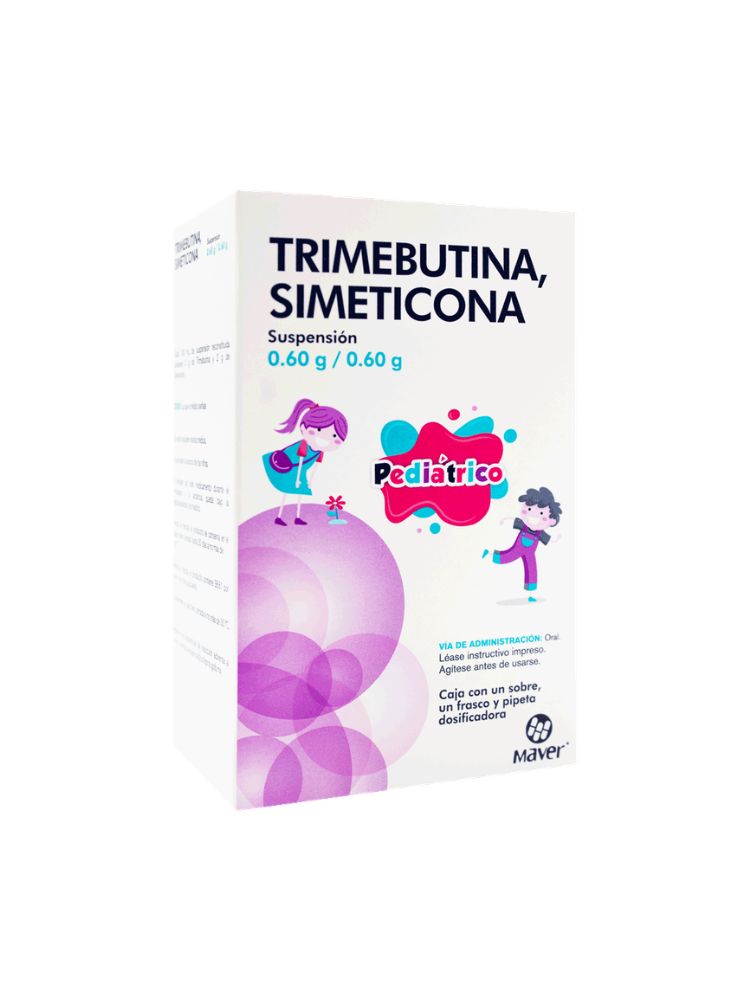TRIMEBUTINE/SIMETHICONE (Maver) PEDIATRIC SUSP. BOTTLE 26 ML. 0.60 G/0.60 G
