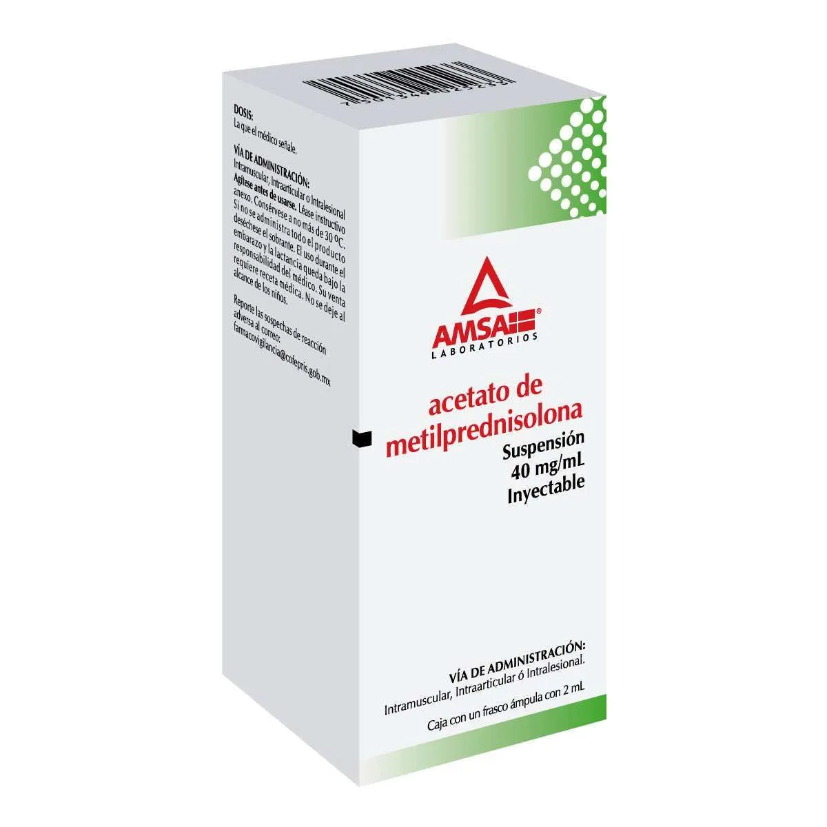 METHYLPREDNISOLONE 40MG/ML INJECTABLE SOLUTION 2ML