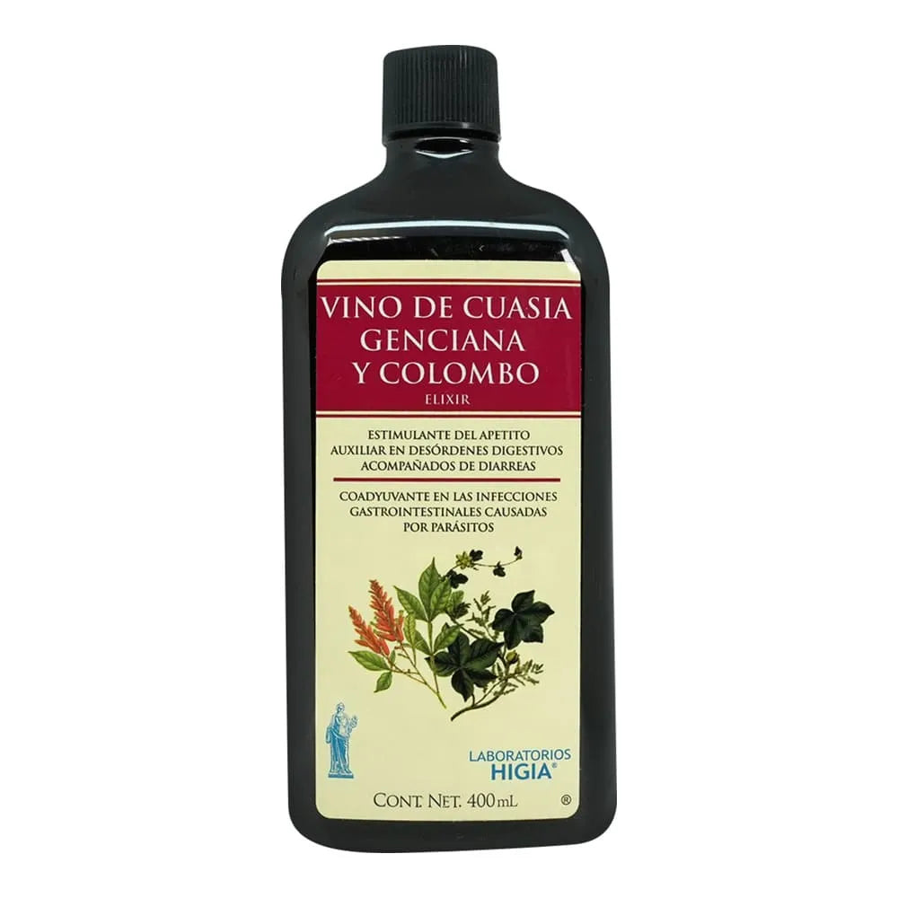 QUASSIA GENTIAN AND COLOMBO WINE ELIXIR SOLUTION 400ML