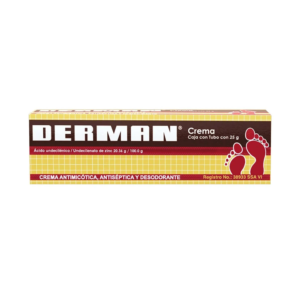DERMAN (ZINC UNDECYLENATE / UNDECYLENIC ACID) 25G