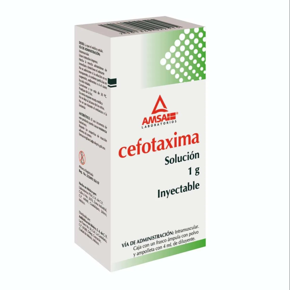 CEFOTAXIME (AMSA) IM INJ SOL VIAL/1 AMP 1G