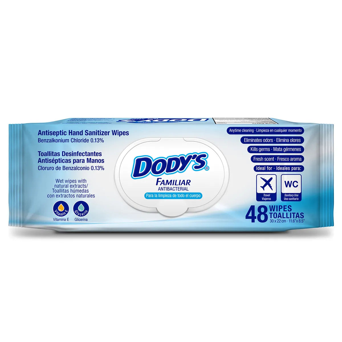 DODDYS FAMILIAR WET WIPES W/48 CT