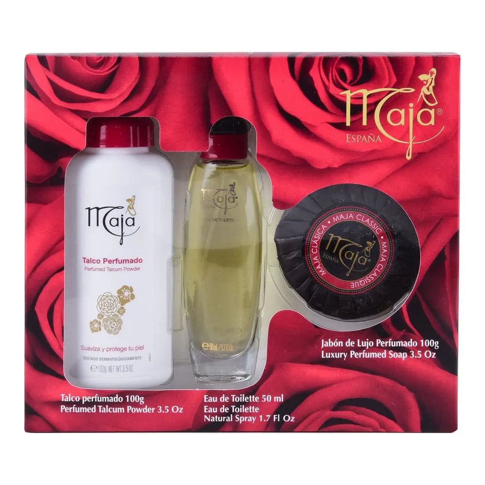 ESTUCHE MAJA Talco 100 g + Jabón 100 g + Perfume 50 ml