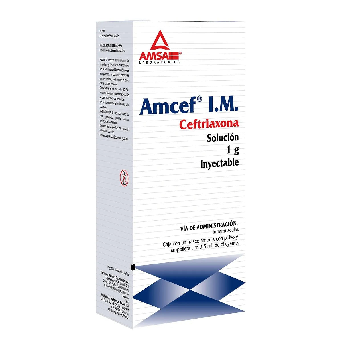AMCEF INJ SOL 1.0GR