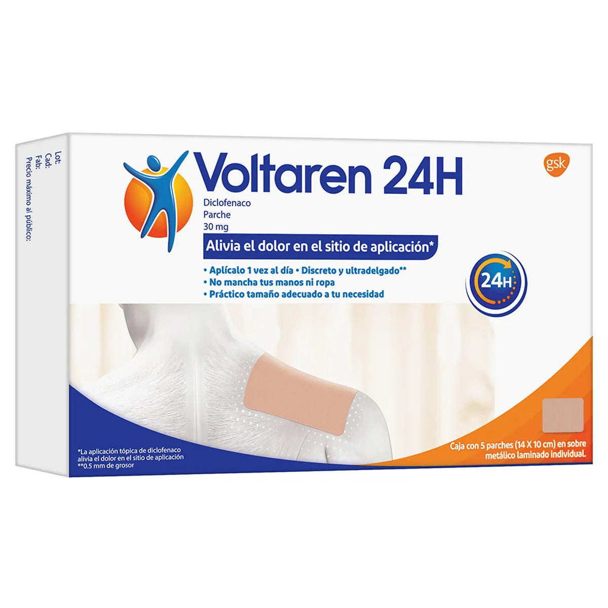 VOLTAREN 24HR 5 PATCHES/BOX 30MG