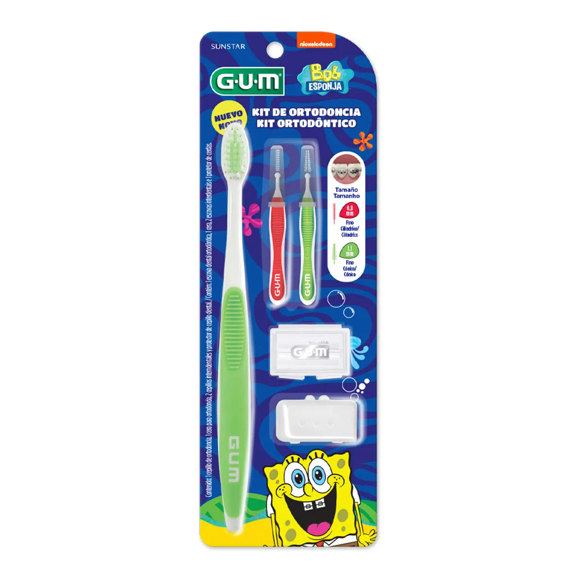 KIT ORTODONCIA GUM BOB ESPONJA
