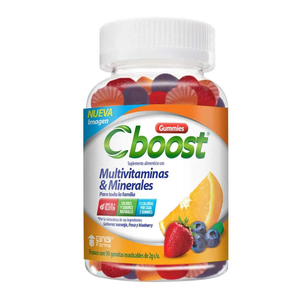 C-BOOST MULTIVITAMINAS Y MINERALES FRASCO 90 GOMITAS