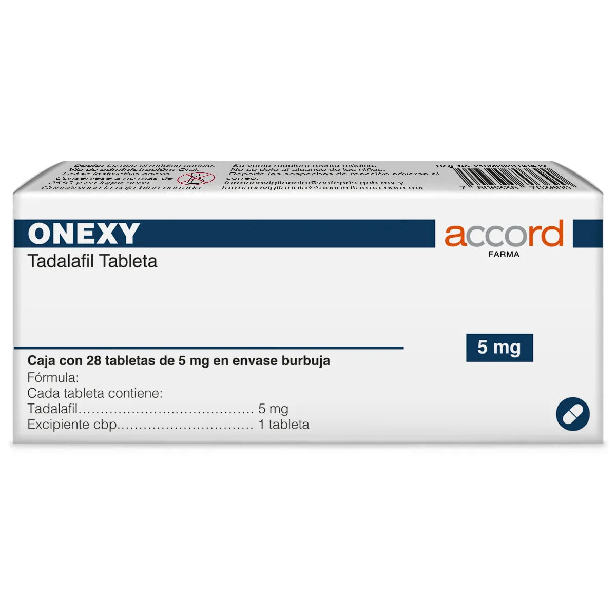 ONEXY (TADALAFIL) 5MG 28 TABLETS