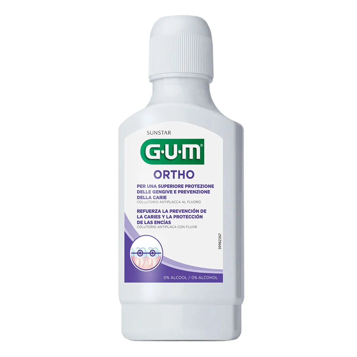 GUM ORTHO ENJUAGUE BUCAL 0% ALCOHOL 300ML