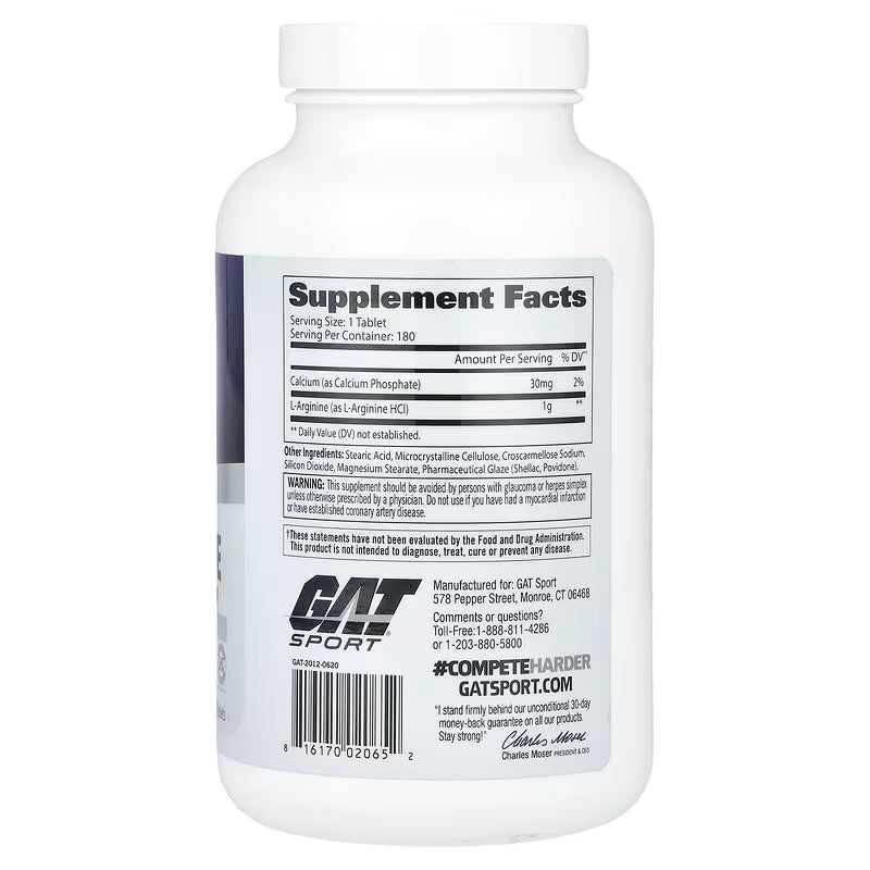 GAT L-ARGININE 180 TABLETAS