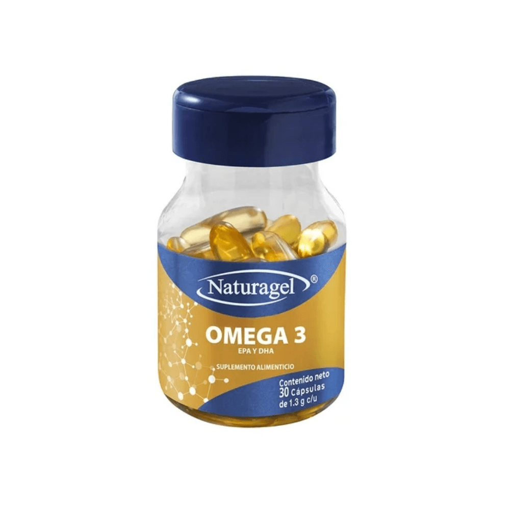 OMEGA 3 1.3G EACH 30 CAPSULES (NATURAGEL) LEMON FLAVOR