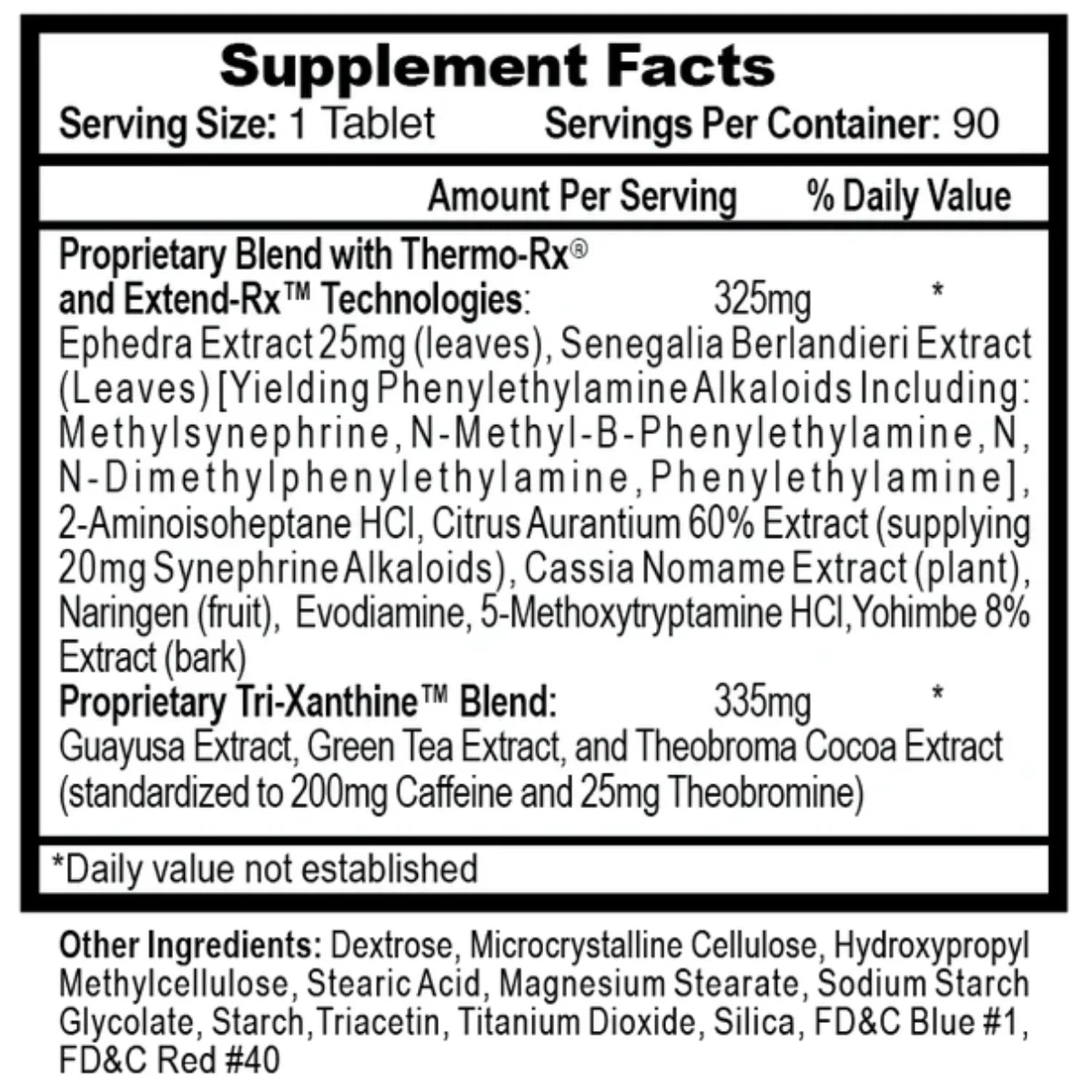 HTP LIPODRENE HARDCORE 90TABS