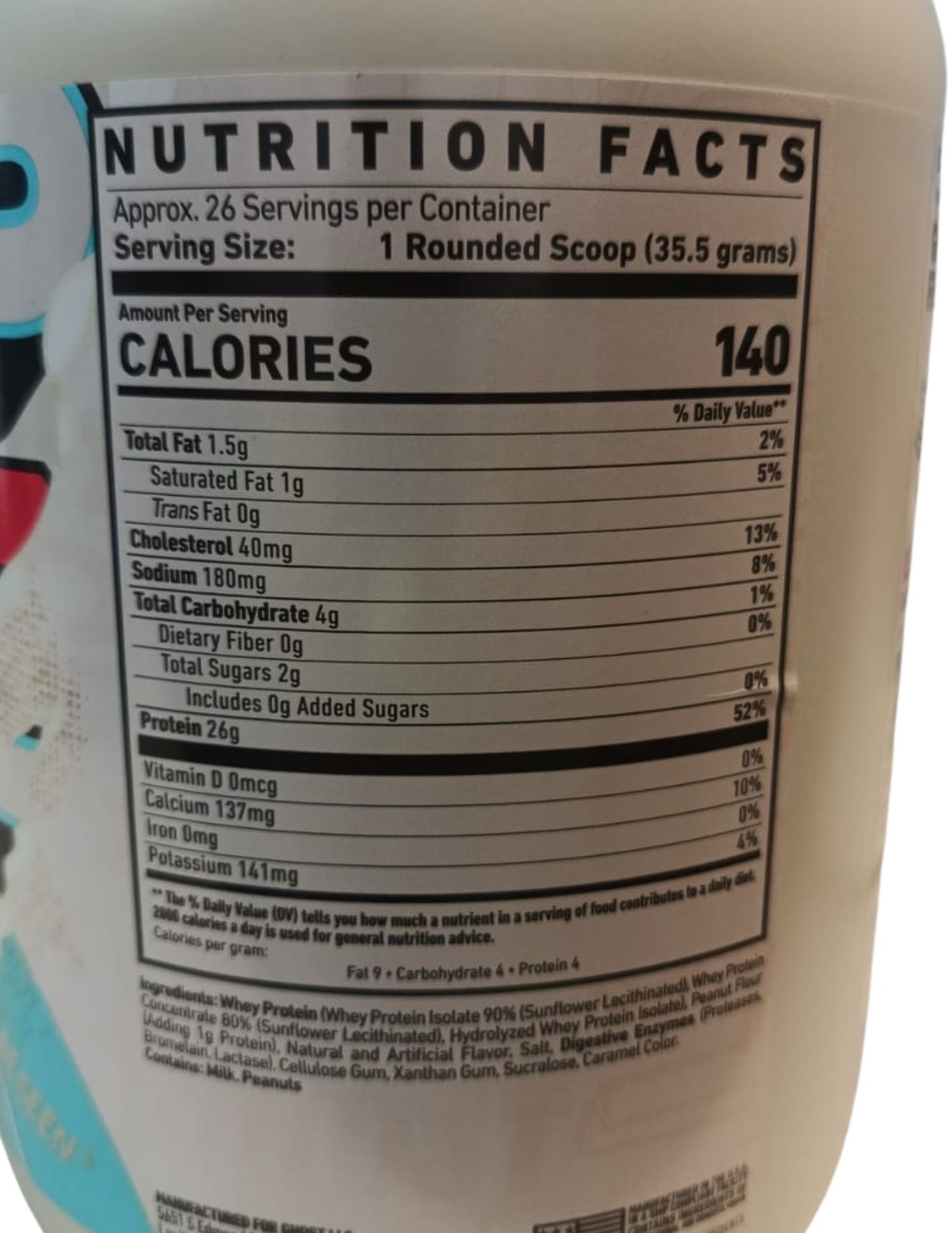GHOST WHEY PROTEIN 2LB 924G PEANUT BUTTER CEREAL MILK